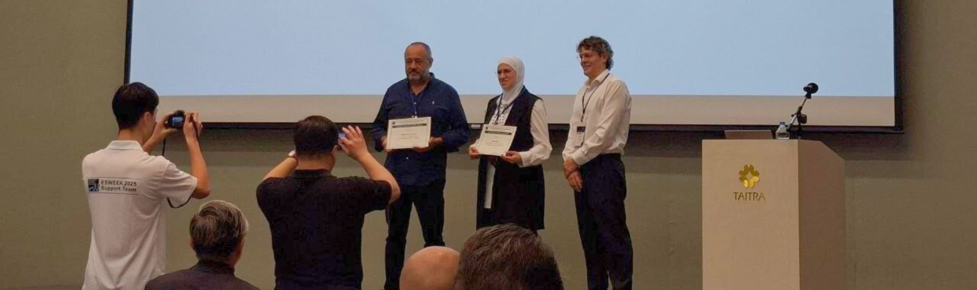 William Fornaciari Receives the ESWEEK 2025 Outstanding Reviewer Award