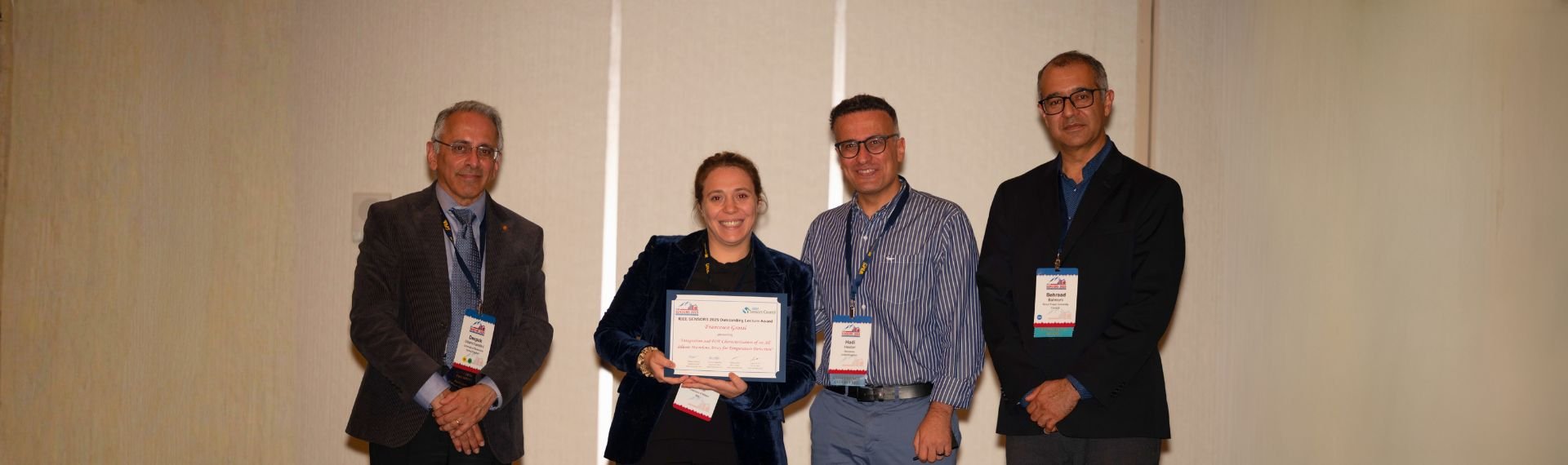 Francesca Grossi vince l’Outstanding Lecture Award alla IEEE Sensors 2025